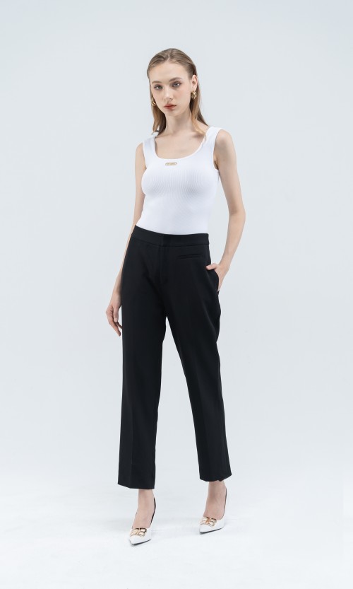 SIXDO Womens Work Pants High Rise Woven Straight